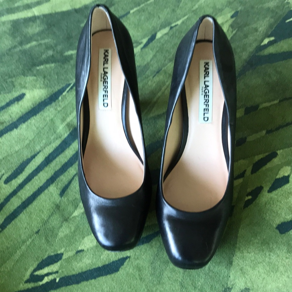 Classic black high heels.